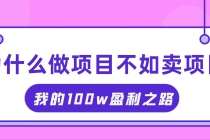 抓住互联网创业红利期，我通过卖项目轻松赚取100W+