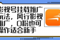 影视号挂载推广玩法，风行影视推广，0粉也可操作适合新手-“有力度”创业网