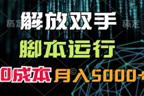 解放双手，脚本运行，0成本月入5000+-“有力度”创业网