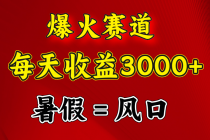 爆火赛道.日入3000+，暑假就是风口期，闷声发财-“有力度”创业网