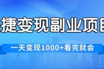 快捷变现的副业项目，一天变现1000+，各平台最火赛道，看完就会-“有力度”创业网